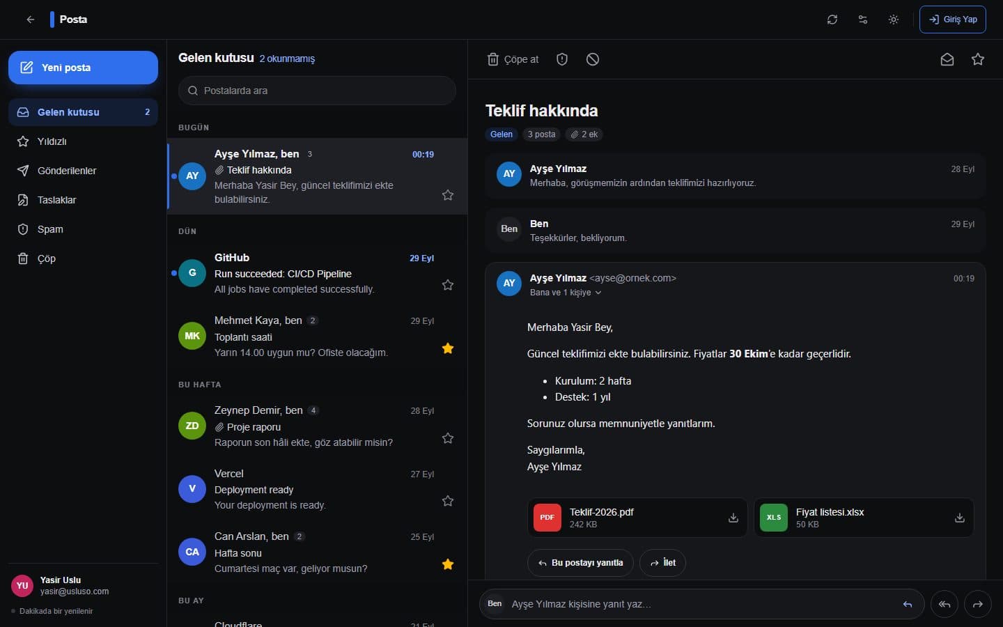 Mail — @usluso.com screenshot